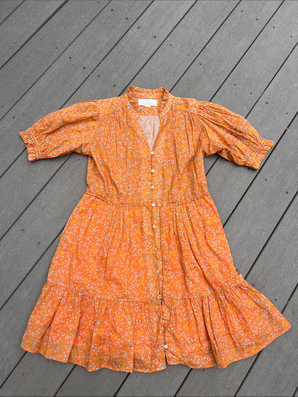 Trovata Birds of Paradise Phoebe Dress-Tumeric Ivy  Print size S